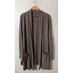 Barefoot‎ Dreams Essential long Cardigan Bamoo Chic lite Gray Style 428 XL Cozy